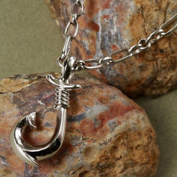 画像12: Pt900 フィッシュフックペンダント Mサイズ (12)