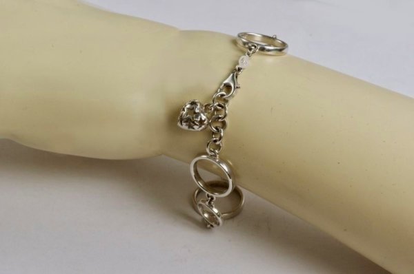 画像4: 【50%OFF】SV925ブレスレット　チャーム付き (4)
