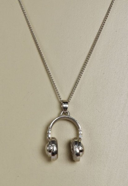 画像5: SV925ヘッドホンペンダントトップ(ロジウムメッキ) (5)