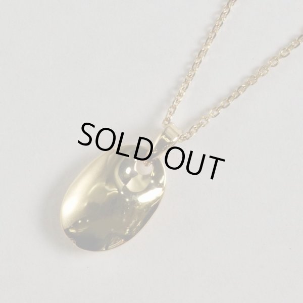 画像10: K18オーバル凹みペンダントネックレス (10)