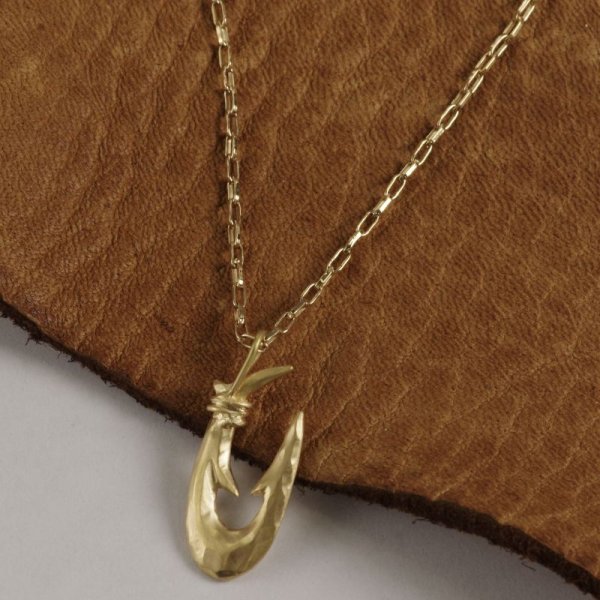 画像6: K18縄文釣り針 小 ペンダント (6)