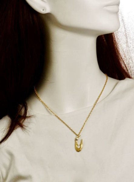 画像6: Pt900/K18 縄文釣り針 大 ペンダント (6)