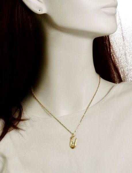 画像9: K18縄文釣り針 小 ペンダント (9)