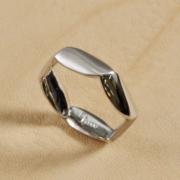 画像3: Pt900ヘキサゴンリング (3)