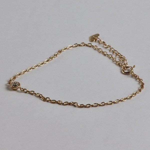 画像4: K18ダイヤモンド 入りチェーンブレスレット (4)