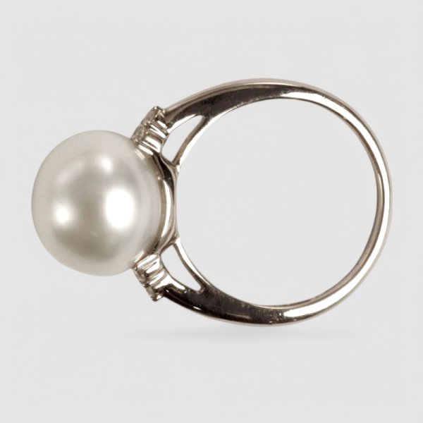 画像3: Pt900白蝶パールリング (3)