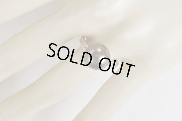 画像5: Pt900黒蝶パールリング (5)