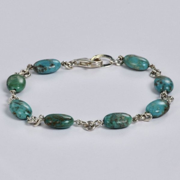 画像4: 【50％OFF】 ★現品限り★SV925ターコイズブレスレット (4)