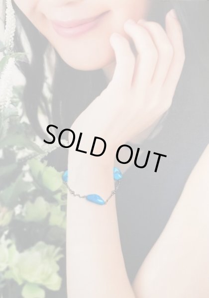 画像7: Pt900 アリゾナターコイズブレスレット (7)