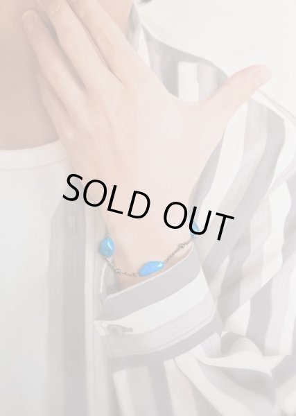 画像8: Pt900 アリゾナターコイズブレスレット (8)