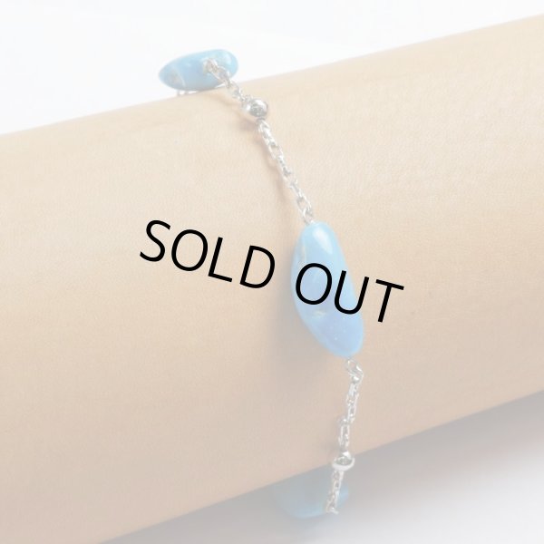 画像4: Pt900 アリゾナターコイズブレスレット (4)