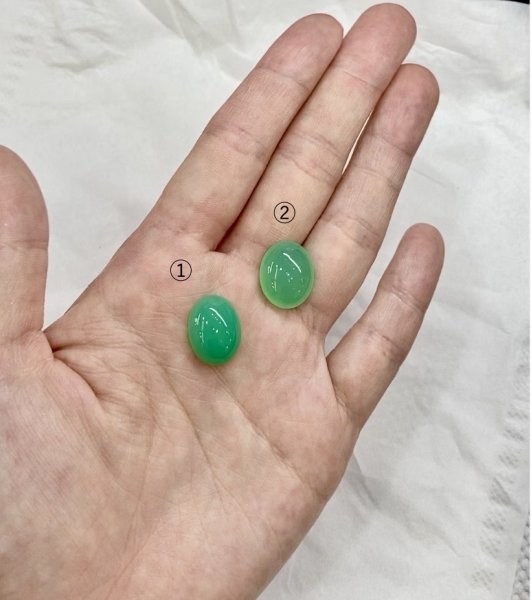 画像4: クリソプレーズ 　カボション　8.6ct・9.89ct (4)