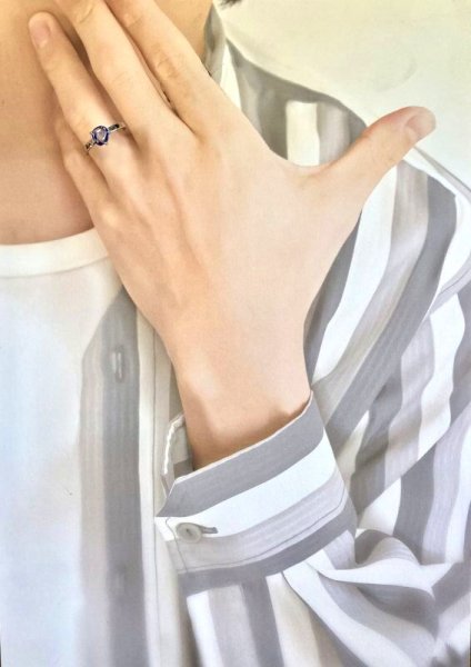 画像6: sv925変形サファイアリング (6)