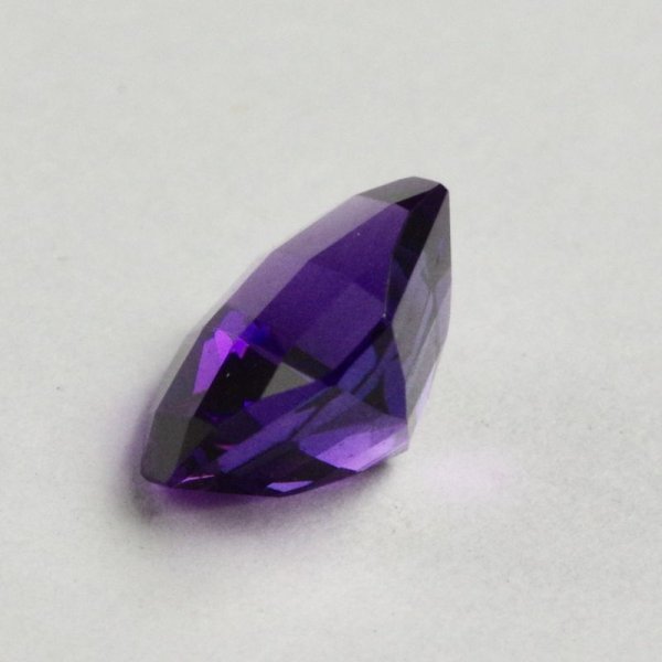 画像2: アメジスト　チェッカーカット　約7×7mm 1.412ct (2)