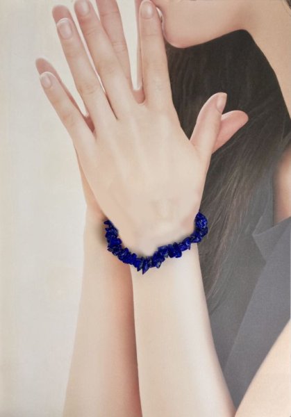 画像5: ラフカット ラピスラズリ(アフガニスタン産)ブレスレット  12月誕生石 (5)