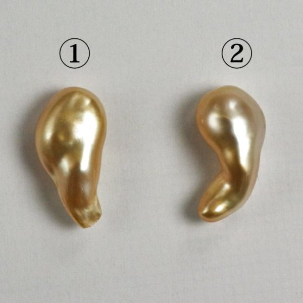 画像1: ゴールド系白蝶ケシパール  6月誕生石　※１個単位の販売 (1)