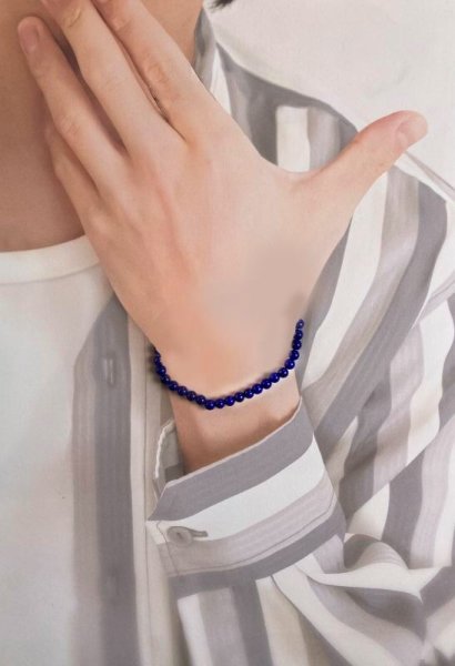 画像6: ラピスラズリ(アフガニスタン産)ブレスレット  12月誕生石 (6)