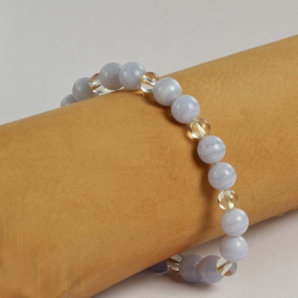 画像4: ブルーレース&AAA水晶ブレスレット (4)