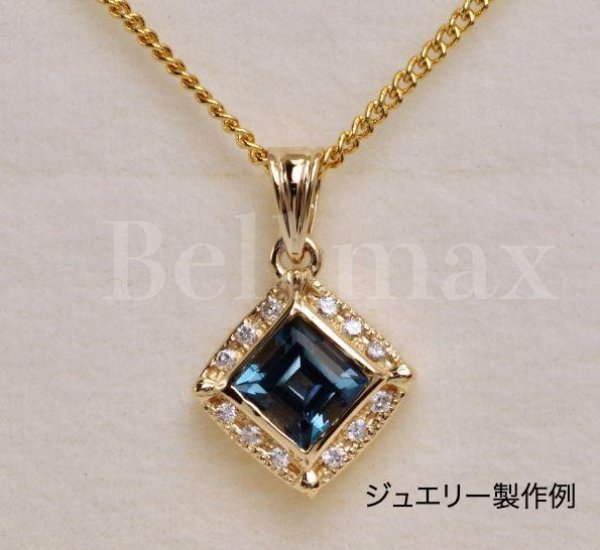 画像8: ロンドンブルートパーズ　スクエア　約6mm角　11月誕生石 (8)