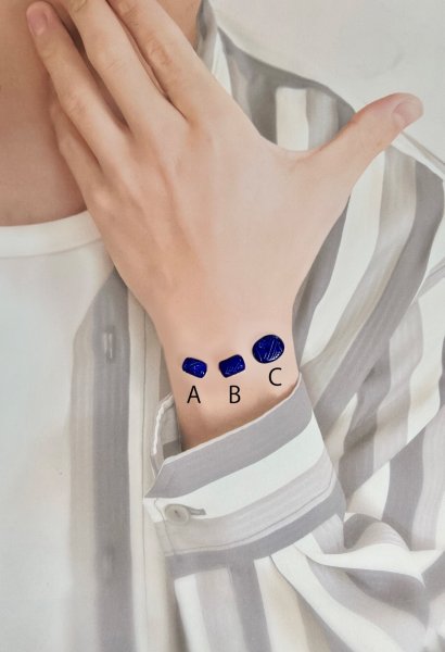 画像7: ラピスラズリ 模様付きビーズ　12月の誕生石 (7)