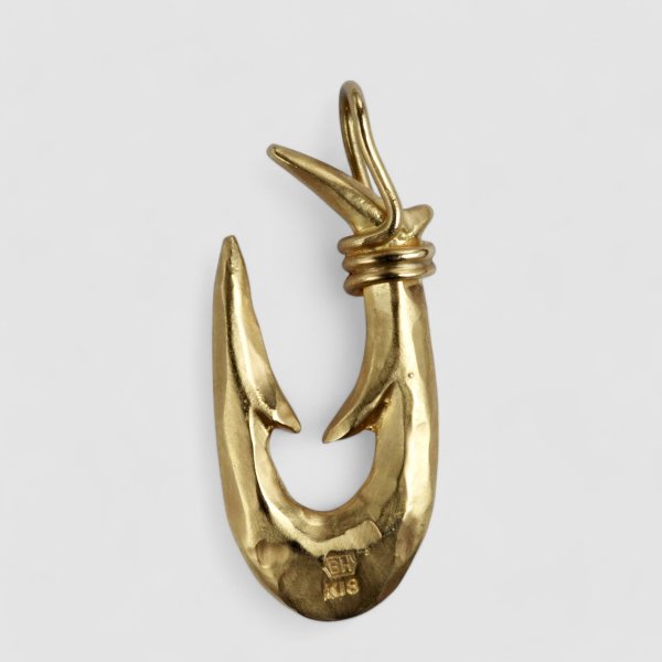 画像2: K18縄文釣り針 小 ペンダント (2)