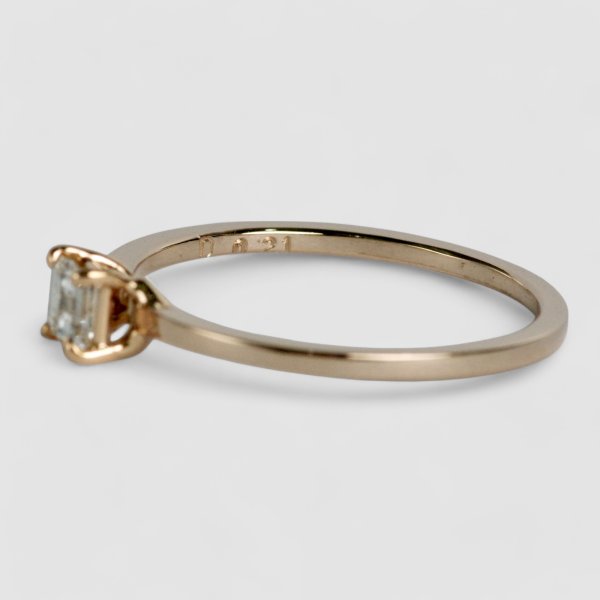 画像4: K18PGダイヤモンドリング(0.21ct) (4)