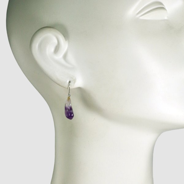 画像4: K14WGナチュラルシェープ ファントムアメジストピアス (4)