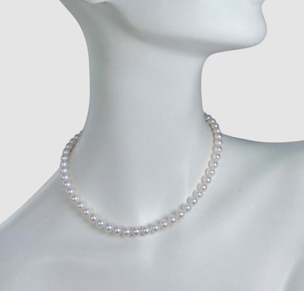 画像2: ★真珠てりクロス付★アコヤパールネックレス (2)