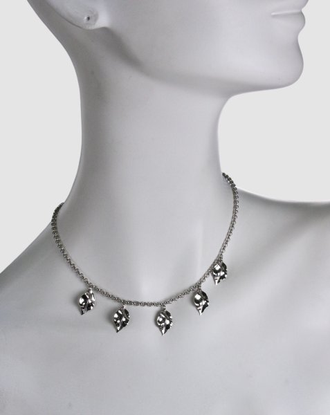 画像2: 【特価】sv925リアルリーフモチーフネックレス (2)