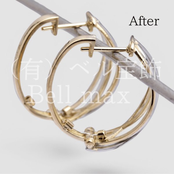 画像4: 【オーダー例】K18×Pt900コンビピアス製作 (4)