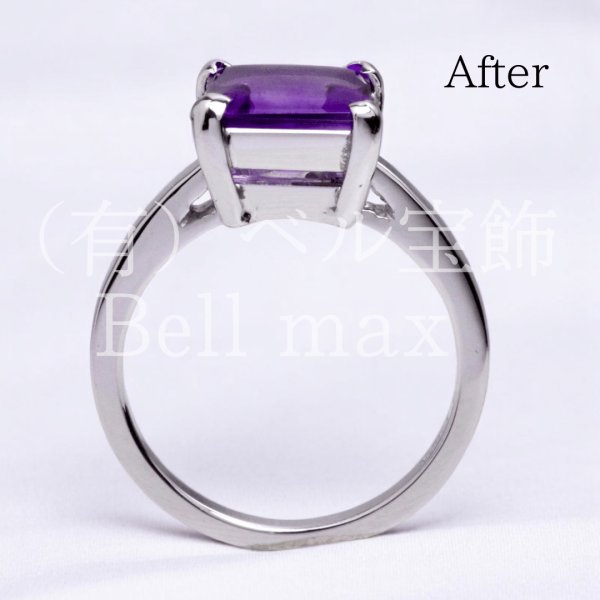 画像4: 【オーダー例】アメジストのルースでプラチナリング製作 (4)