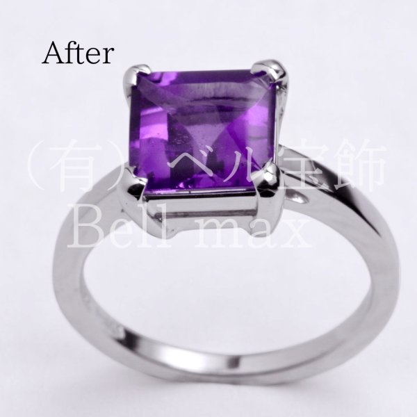 画像3: 【オーダー例】アメジストのルースでプラチナリング製作 (3)