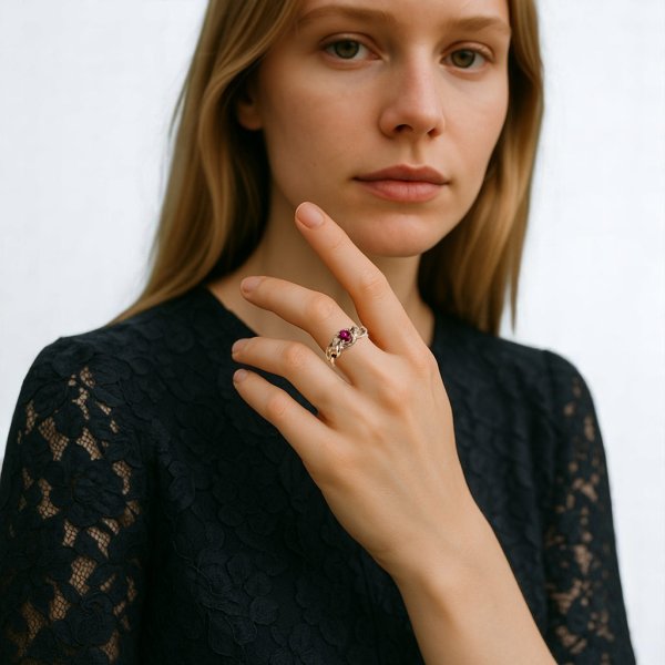 画像6: 【ソーティング付き】K18WG パープルサファイアリング (6)