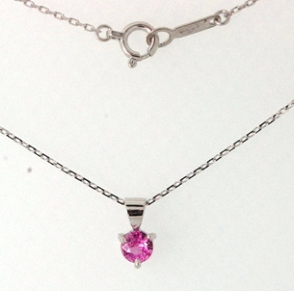 画像3: 【オーダー例】K18WGピンクサファイアペンダント制作 (3)