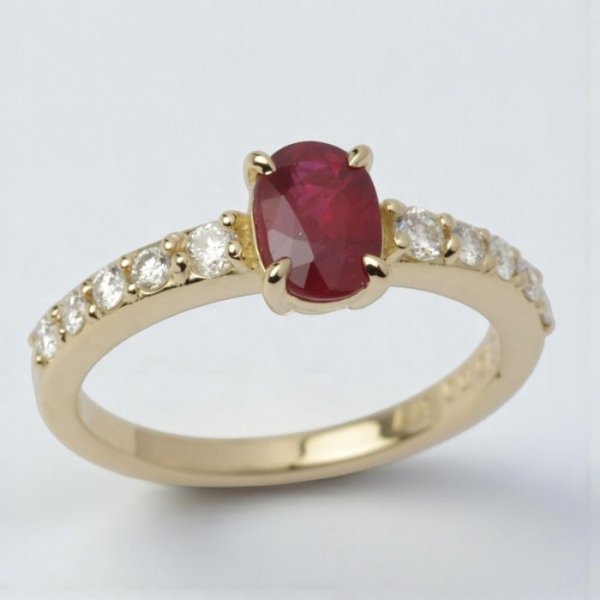 画像4: 【リフォーム・オーダー例】K18ルビーサイドメレリング制作 (4)