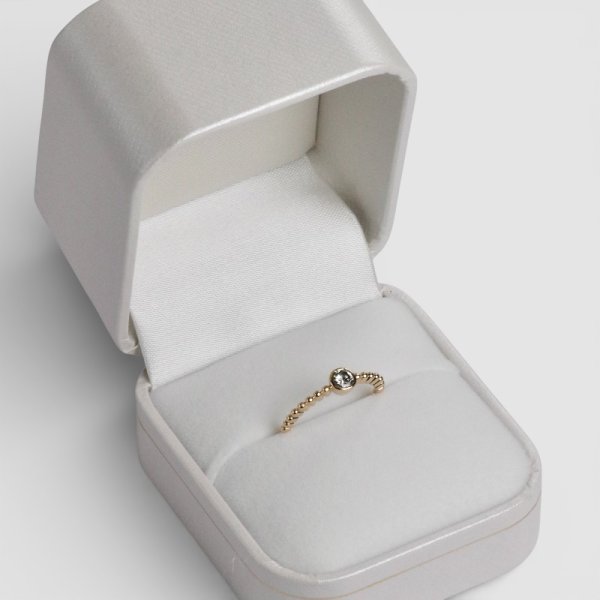 画像5: 【オーダー例】形見のダイヤでK18細身リング製作 (5)