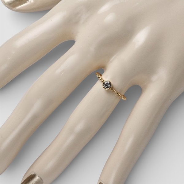 画像4: 【オーダー例】形見のダイヤでK18細身リング製作 (4)