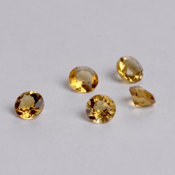 画像1: シトリン 直径約2.5mm  11月誕生石 (1)