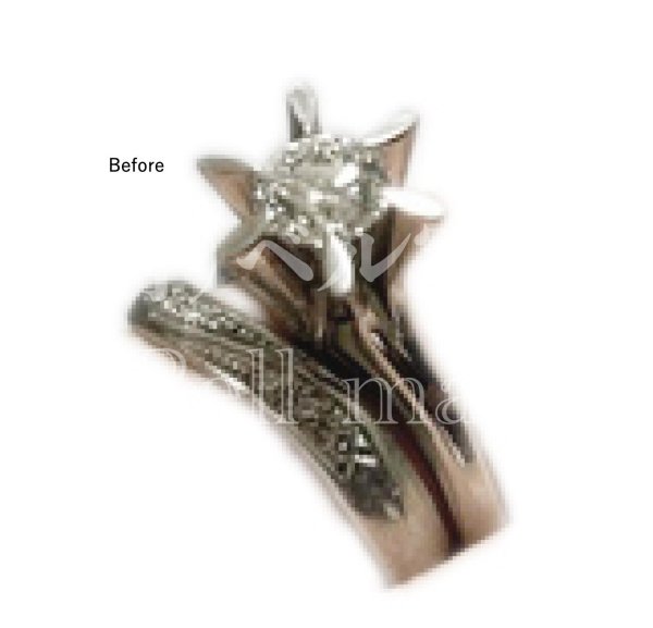 画像2: 【リフォーム例】立爪リング→サイドメレリング (2)