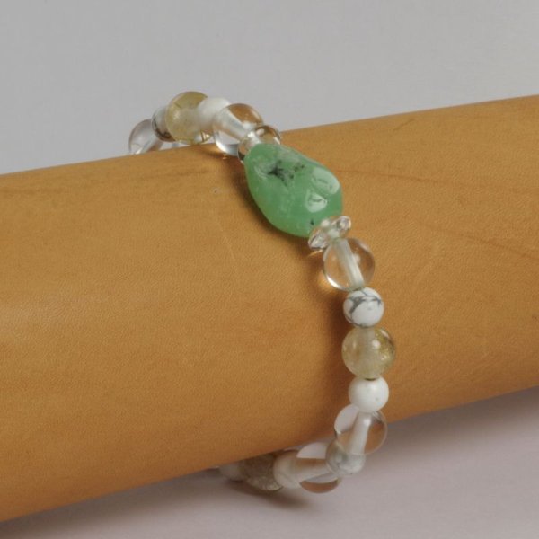 画像4: クリソプレーズ×ルチルクォーツブレスレット (4)