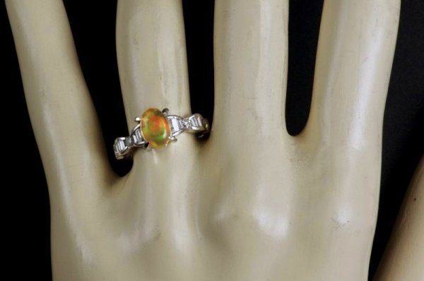 画像6: Pt900メキシコオパールリング (6)