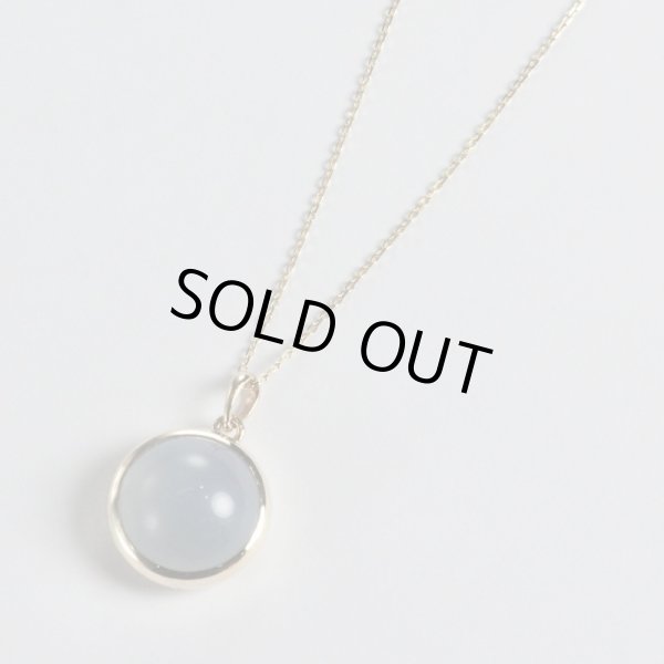 画像4: K10ブルーカルセドニーペンダントネックレス (4)