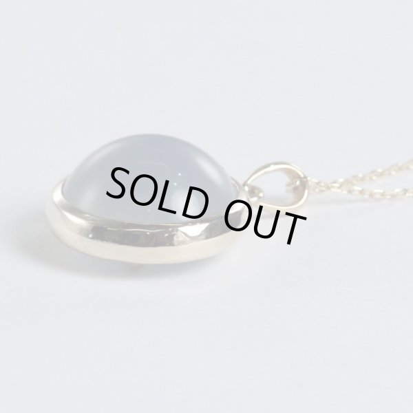 画像2: K10ブルーカルセドニーペンダントネックレス (2)