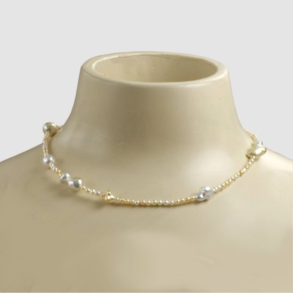 画像3: 白蝶ケシ×アコヤパールネックレス (3)