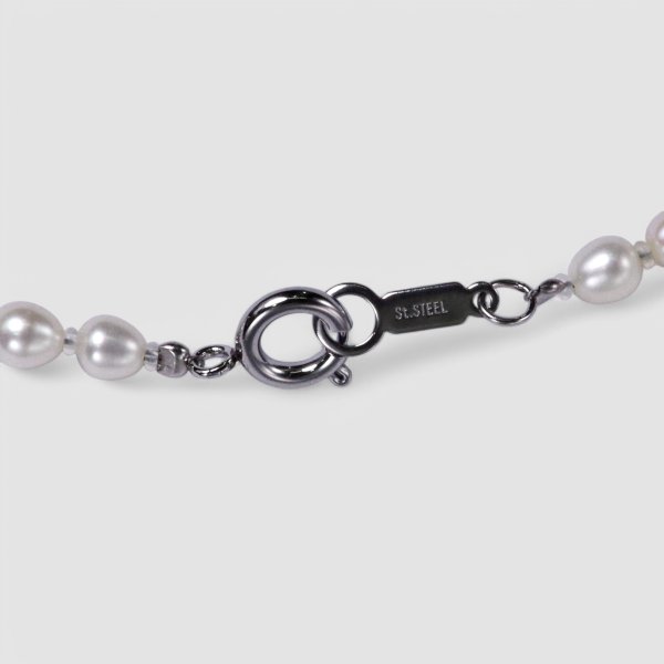 画像5: ブルーレース×淡水パールネックレス ロング (5)