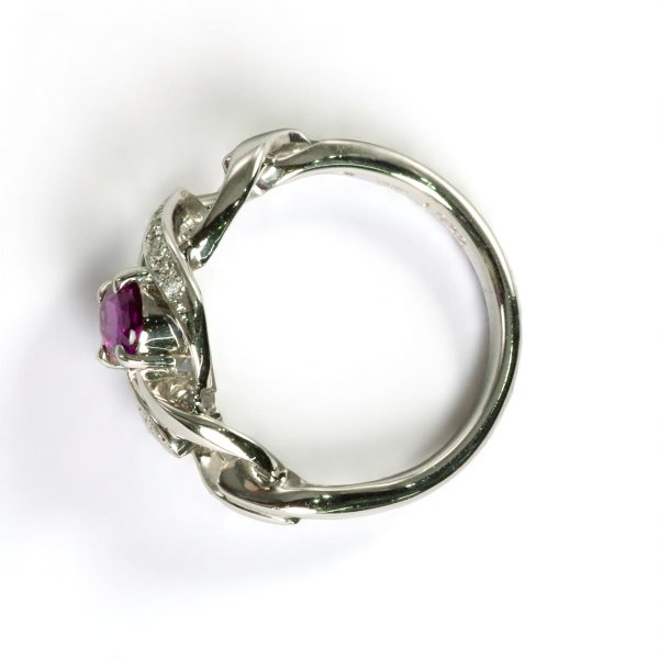 画像4: 【ソーティング付き】K18WG パープルサファイアリング (4)