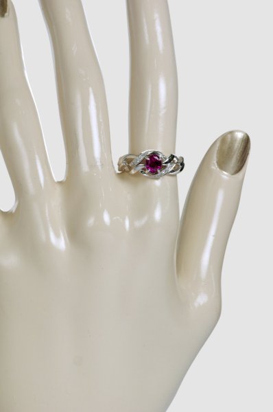 画像5: 【ソーティング付き】K18WG パープルサファイアリング (5)