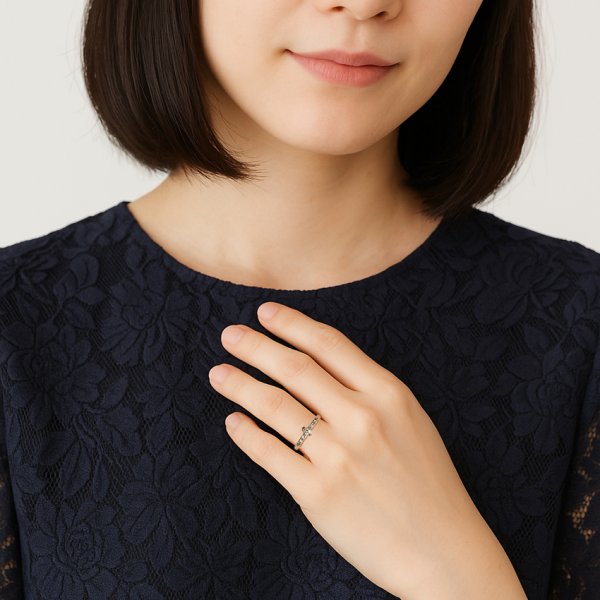 画像8: Pt900マーキスダイヤモンドリング (8)