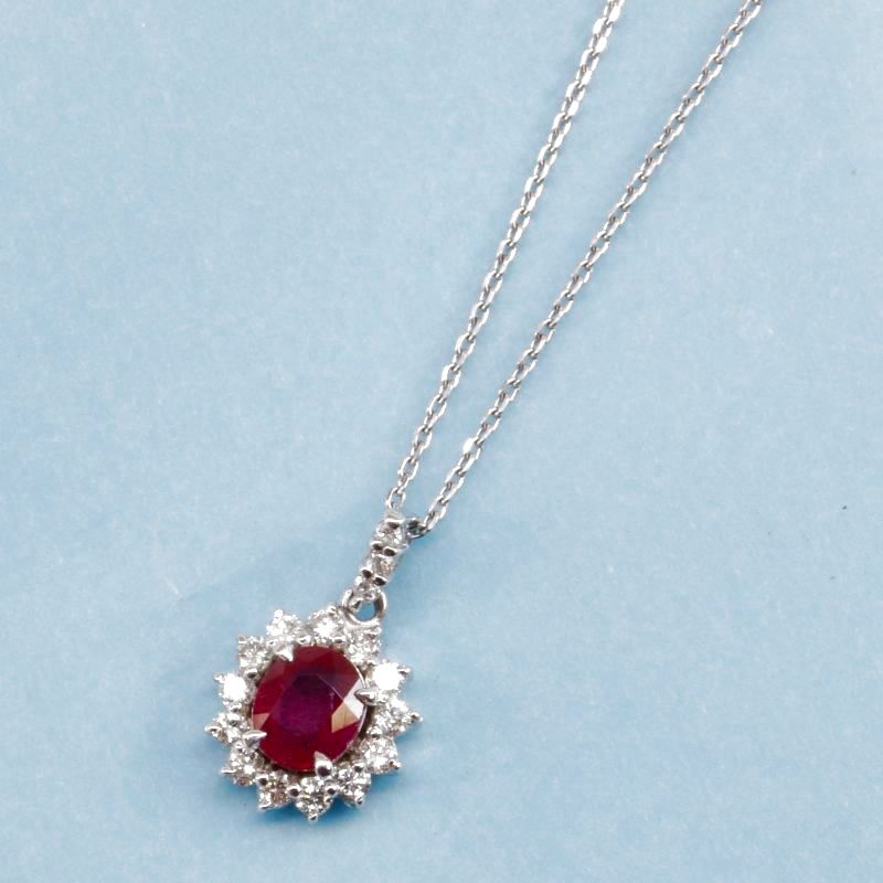 PT ルビー ネックレス 1.00CT