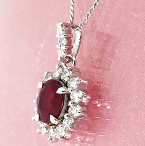 PT ルビー ネックレス 1.22CT